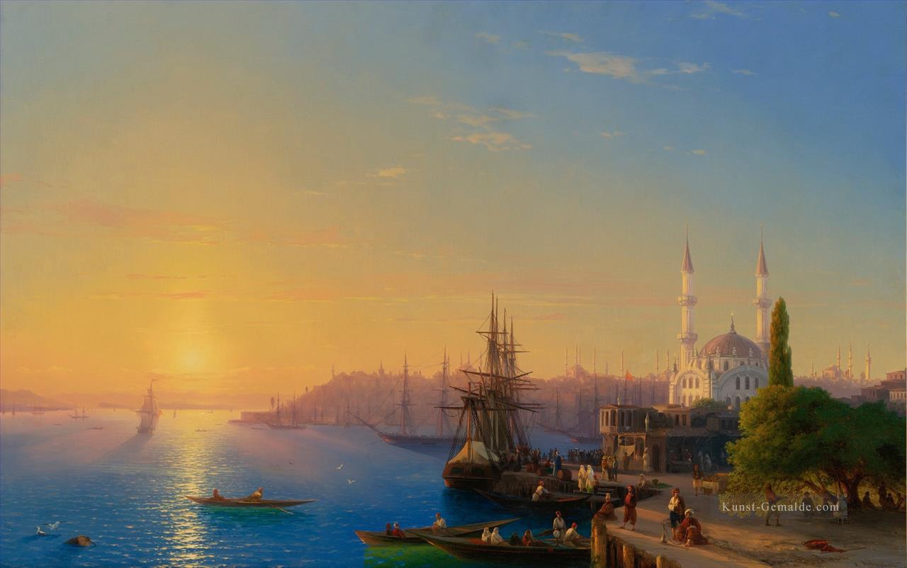 Ansicht von Konstantinopel und den Bosporus Verspielt Ivan Aiwasowski makedonisch Ölgemälde